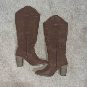 Only worn once, cowgirl boots!